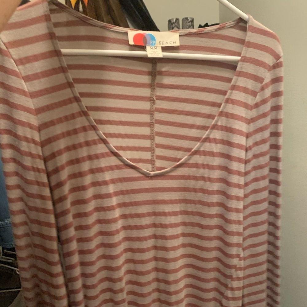 Free people beach striped maxi dress.